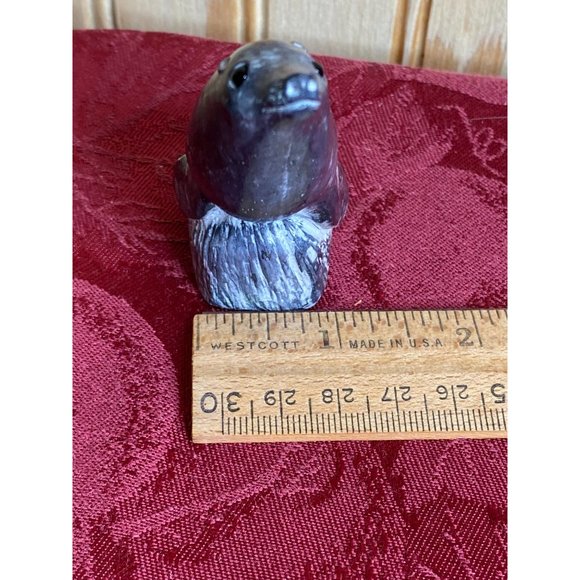 The Wolf Sculptures A Wolf Original Seal Sea Lion Figurine Soapstone Carving - Picture 8 of 8